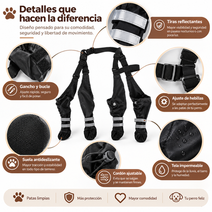 Botas de perro impermeables