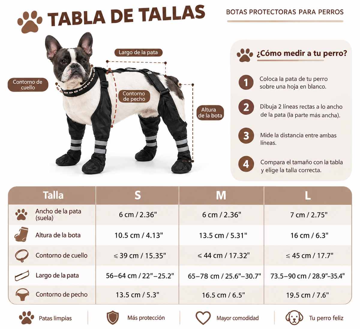 Botas de perro impermeables