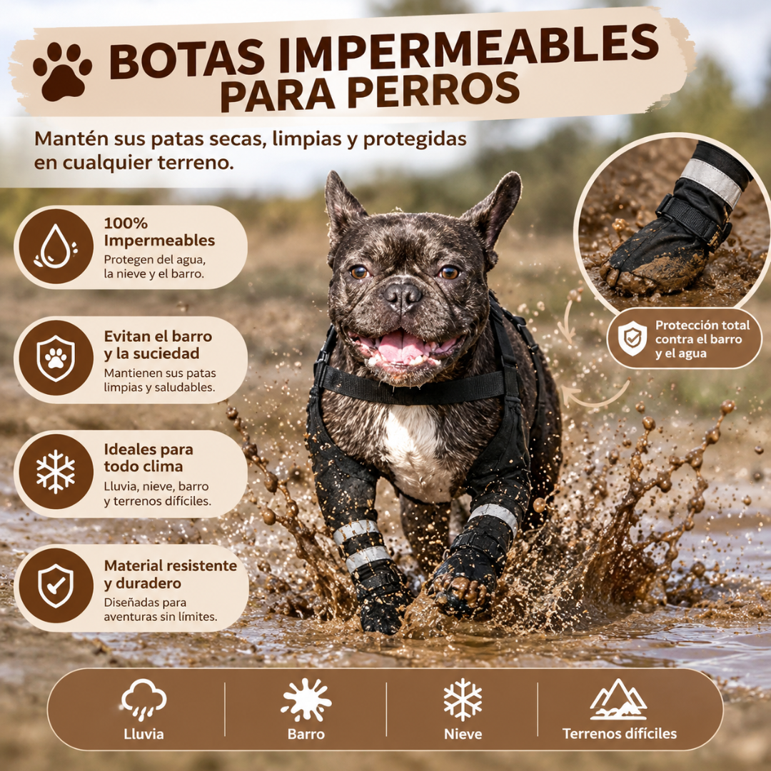 Botas de perro impermeables