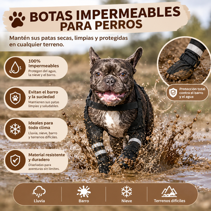 Botas de perro impermeables